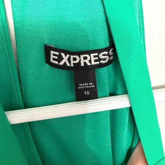 Green Express Formal Wedding Halter Dress Size 10 - Picture 2 of 2